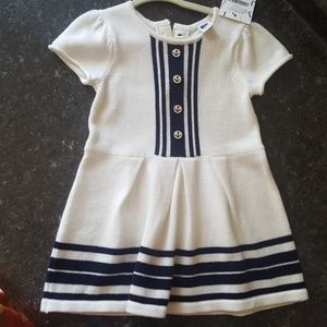Janie & Jack Anchor Dress Navy/white